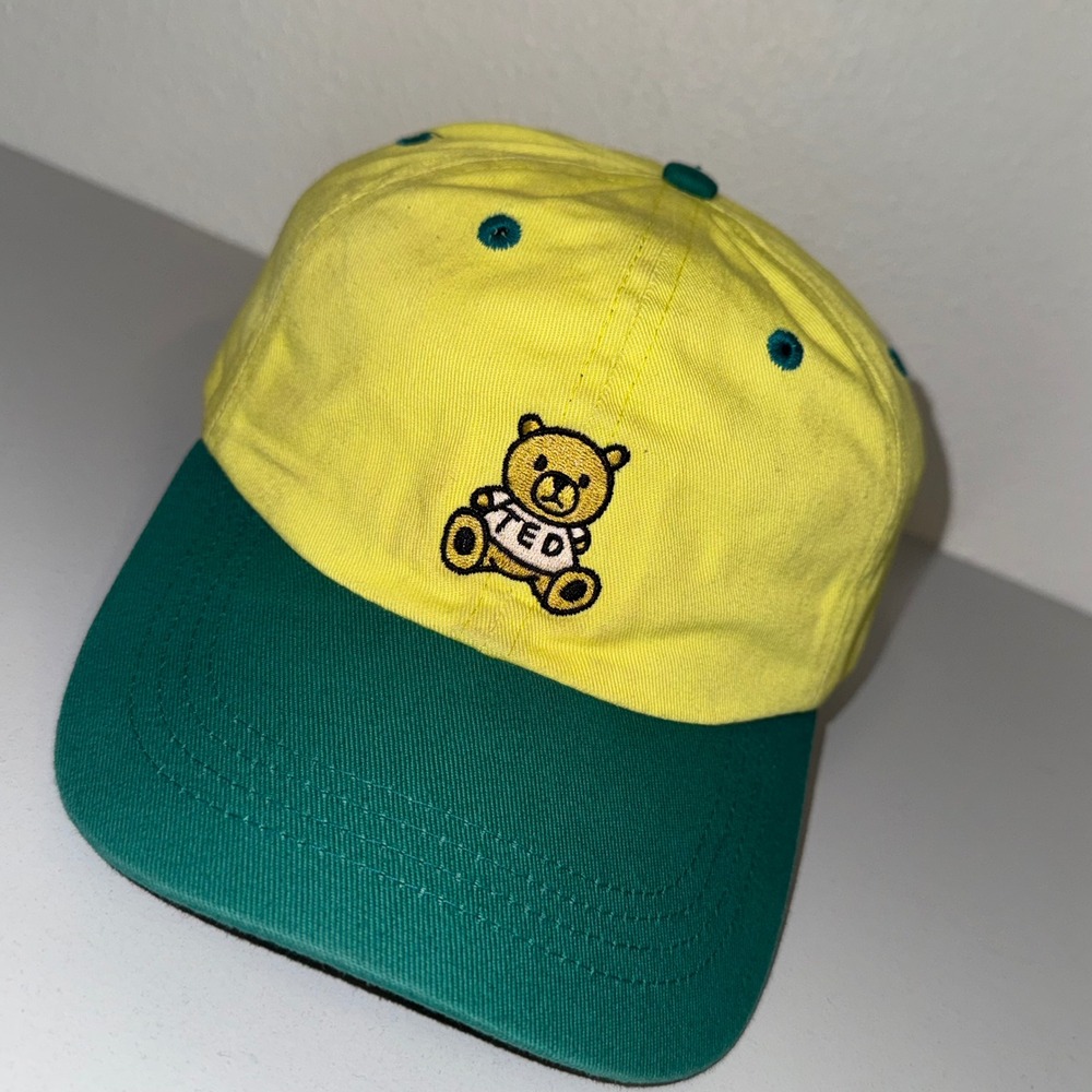 Teddy Fresh Baseball Cap Mens OSFM Yellow Green Good Embroidered Bear Dad Hat